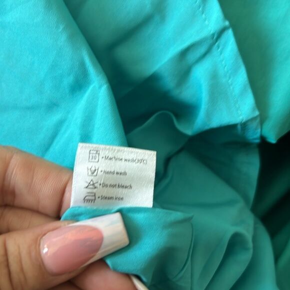 NWT ZESICA ONE SHOULDER EMPIRE WAIST RUFFLE MAXI DRESS - Picture 8 of 12